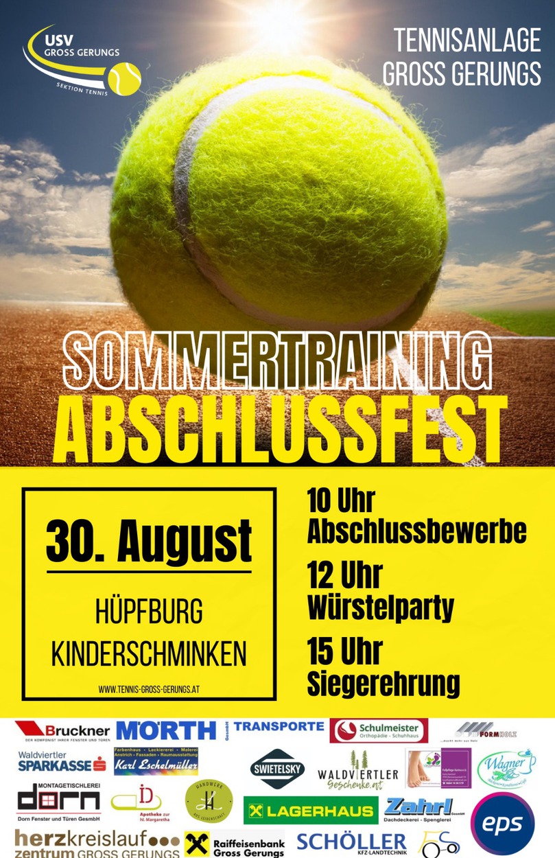 Abschlussfest Sommertraining 