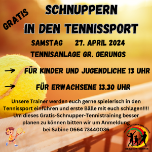 SCHNUPPERTRAINING