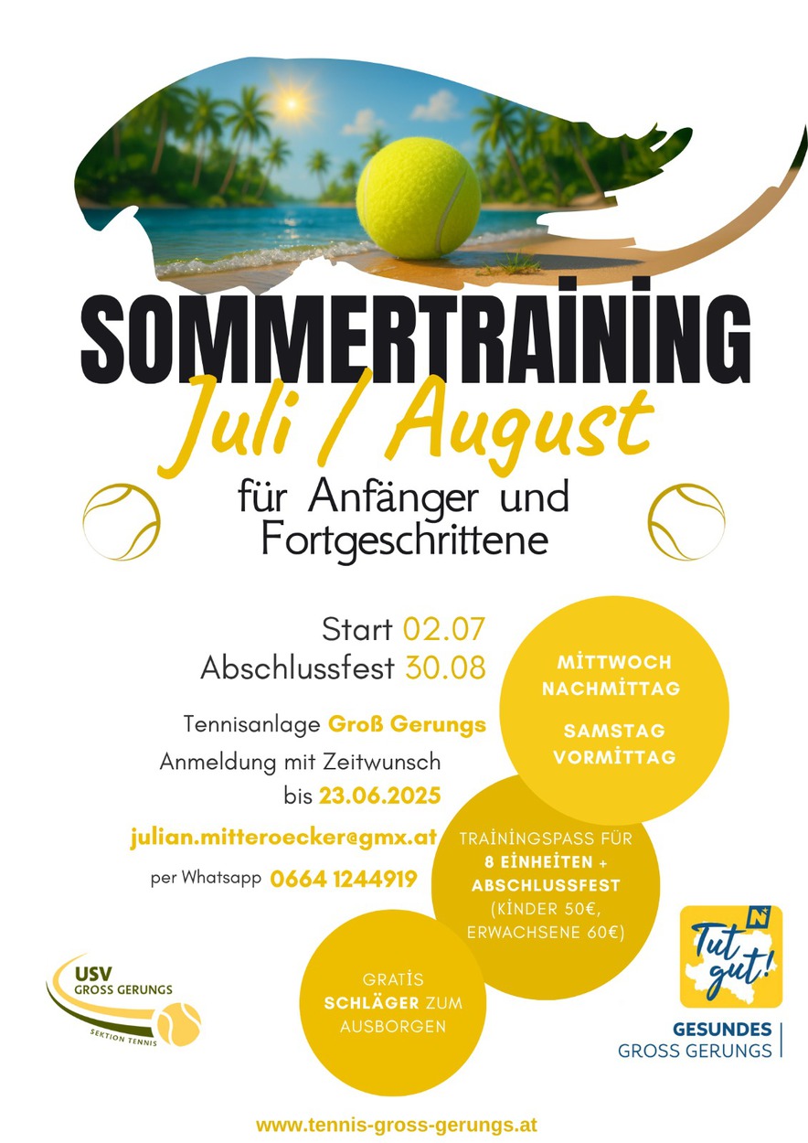 Sommertraining für Kinder u. Erwachsene